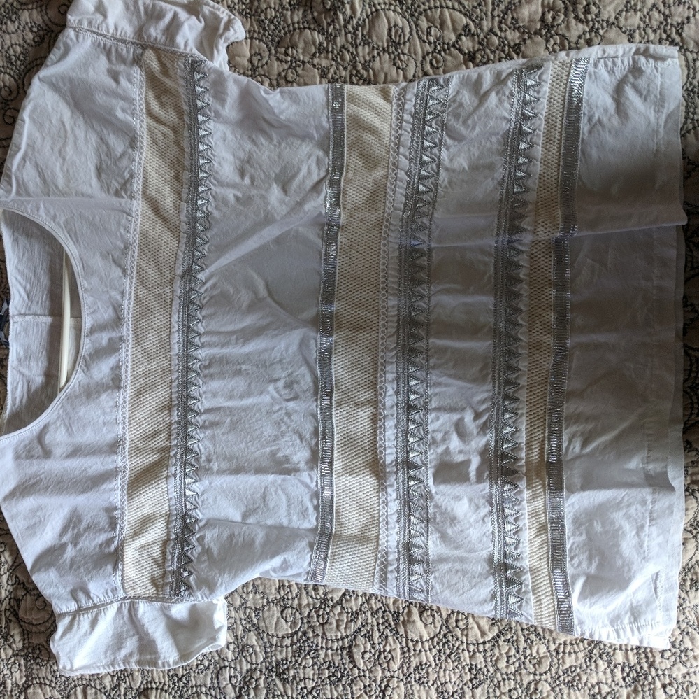 Loft embroidered top